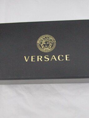 Empty GIFT BLACK Sunglasses/Eyeglass Box CASE ONLY VERSACE-preowned used conditi